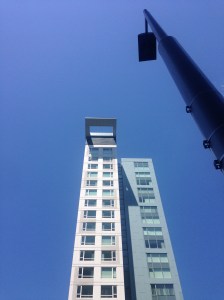 This is quite possibly the most frustrating creature in the entire neighborhood. While tall and slender from the front or back, it's a long wall of charmless white when viewed from the convention center. 
