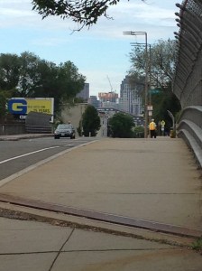 This picture isn't great, but that stack of concrete with the crane poking out in teh distance is going to be a gorgeous 700-foot sheet of glass in a few years. 